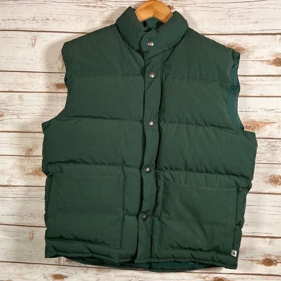 Vintage Other - Vintage Woods Duck Down Insulated Green Puffer Vest Size M